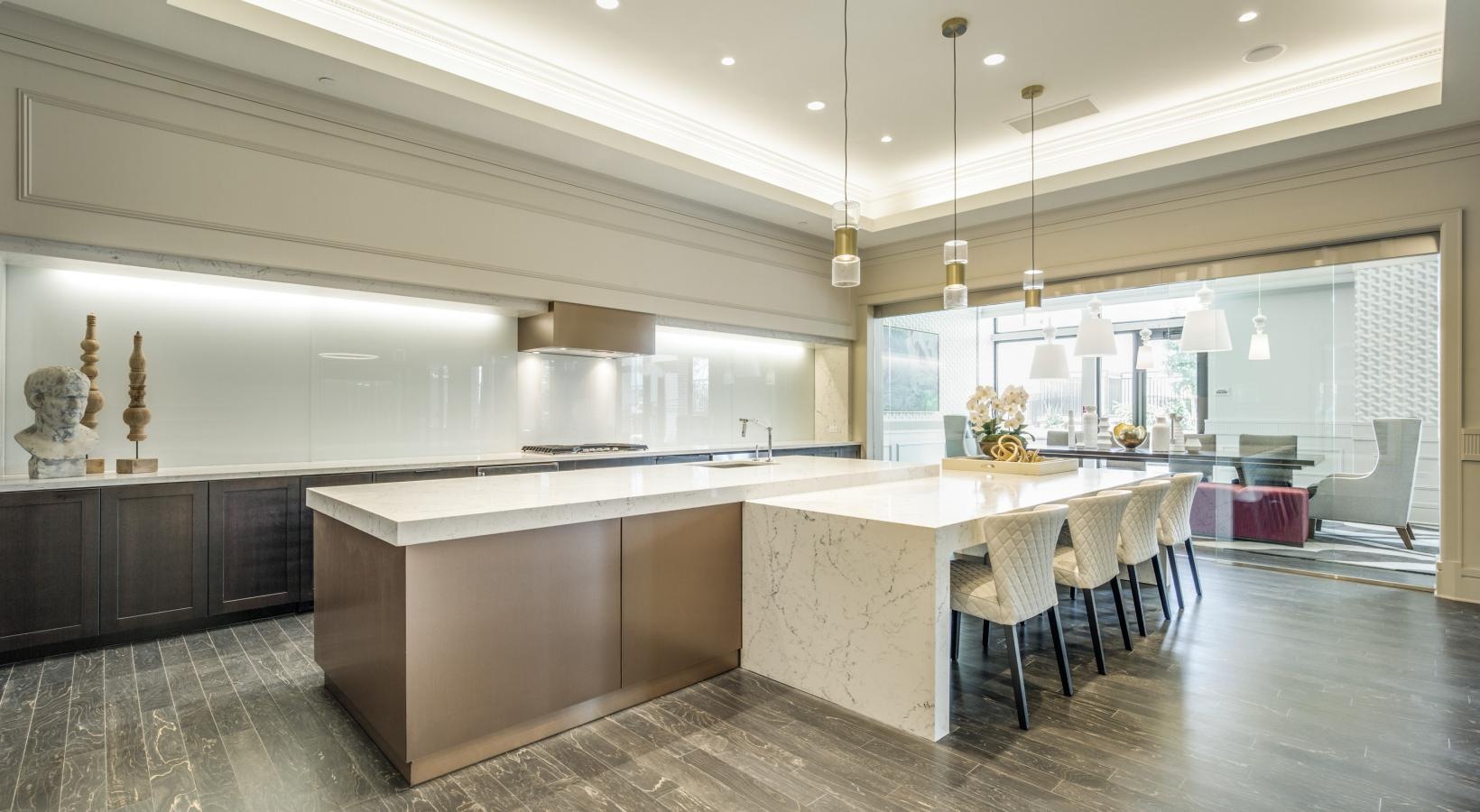 The essence of exceptional living a large kitchen with a large island