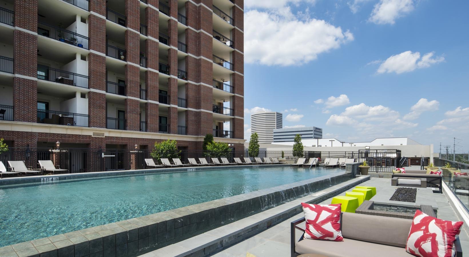 Find your perfect fit at The Ivy a pool next to a building